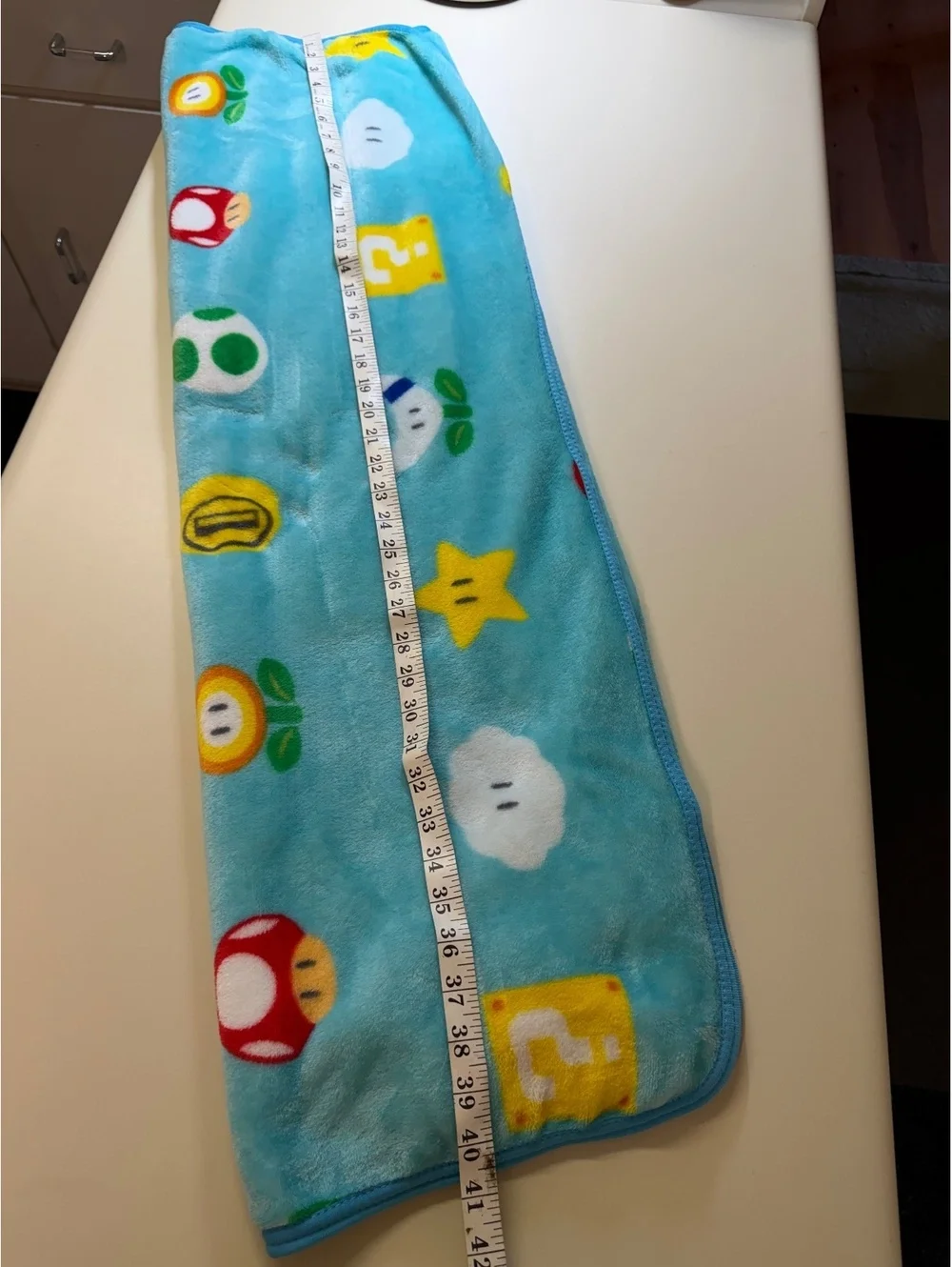 Super Mario Themed Plush Throw Blanket
